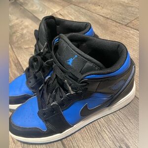 Nike Black and Blue High-Top Sneakers